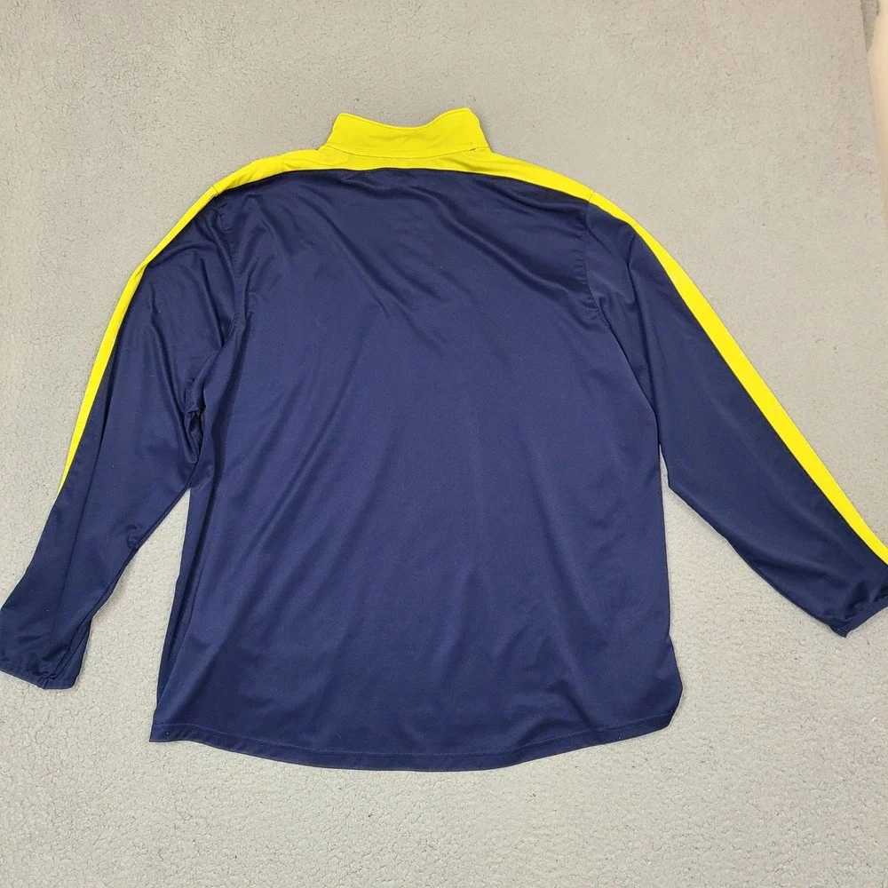 Michigan Wolverines Adidas‎ Pullover Sweatshirt Mens XL Blue 1/4 Zip Climalite
